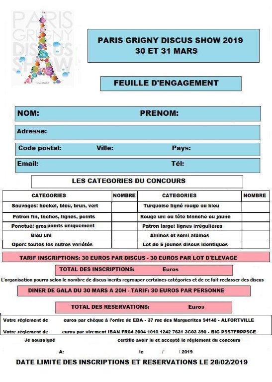 Feuille dengagement franais